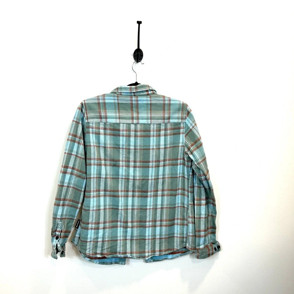 Cotopaxi Mero Flannel Shirt Womens Blue Plaid Organic Cotton Heavyweight Small - Picture 8 of 10